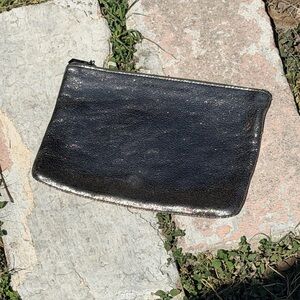 Marc Jacobs Shimmering Leather Black Pouch